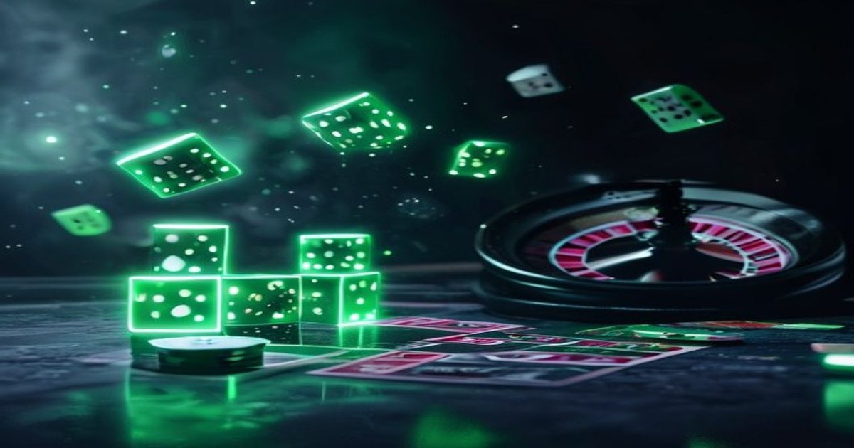 Crypto casino house edge by game — editorial graphic ranking dice, crash, blackjack, baccarat, slots, roulette, limbo, and plinko