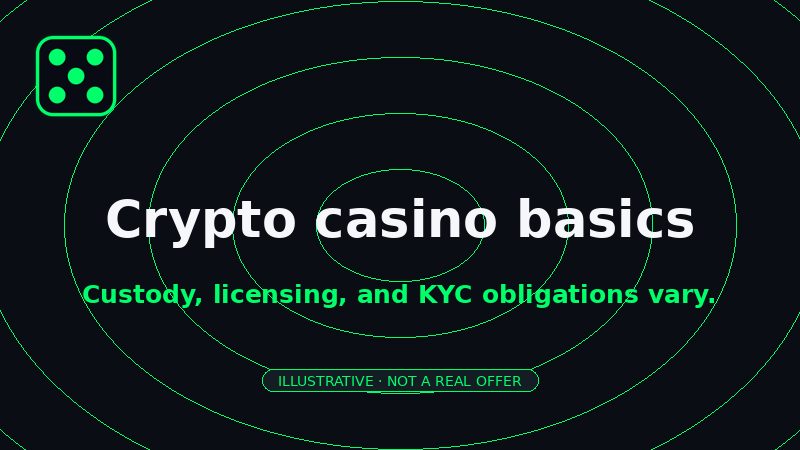Smartphone showing a crypto casino wallet with Bitcoin and Solana coin icons floating around it